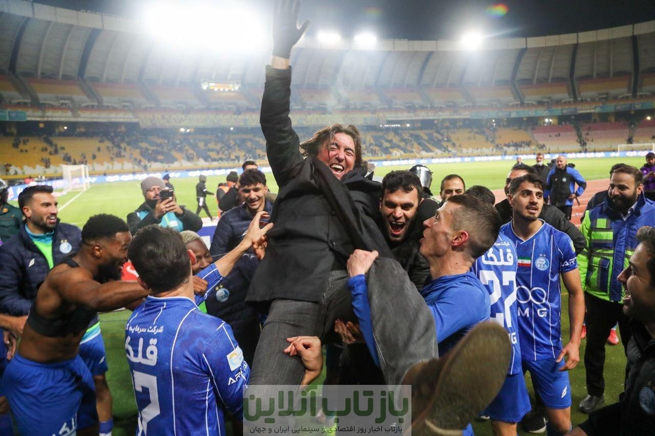 عکس| ساپینتو بعد از برتری بر سپاهان: بهتر از این نمی‌شد