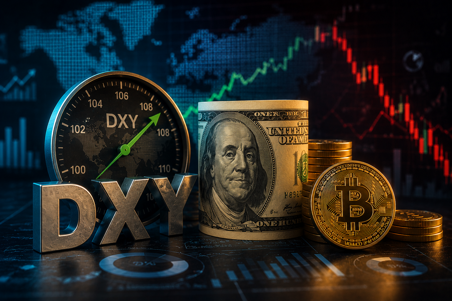 تاثیر شاخص دلار (DXY) بر قیمت ارزهای دیجیتال 1 نقش نرخ بهره و سیاست پولی فدرال رزرو
