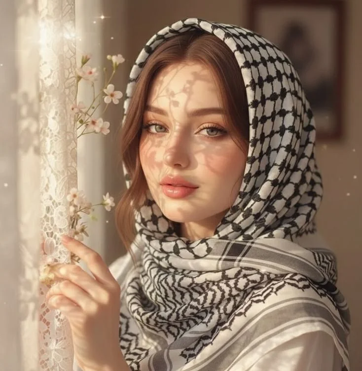 عکس پروفایل دختر با کلاه قرمز و مشکی; ژست های شیک در صحرا، طبیعت و خیابان 2 عکس پروفایل دختر با چفیه