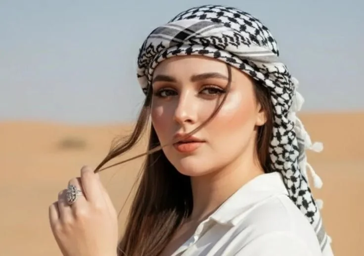 عکس پروفایل دختر با کلاه قرمز و مشکی; ژست های شیک در صحرا، طبیعت و خیابان 7 عکس پروفایل دختر با چفیه